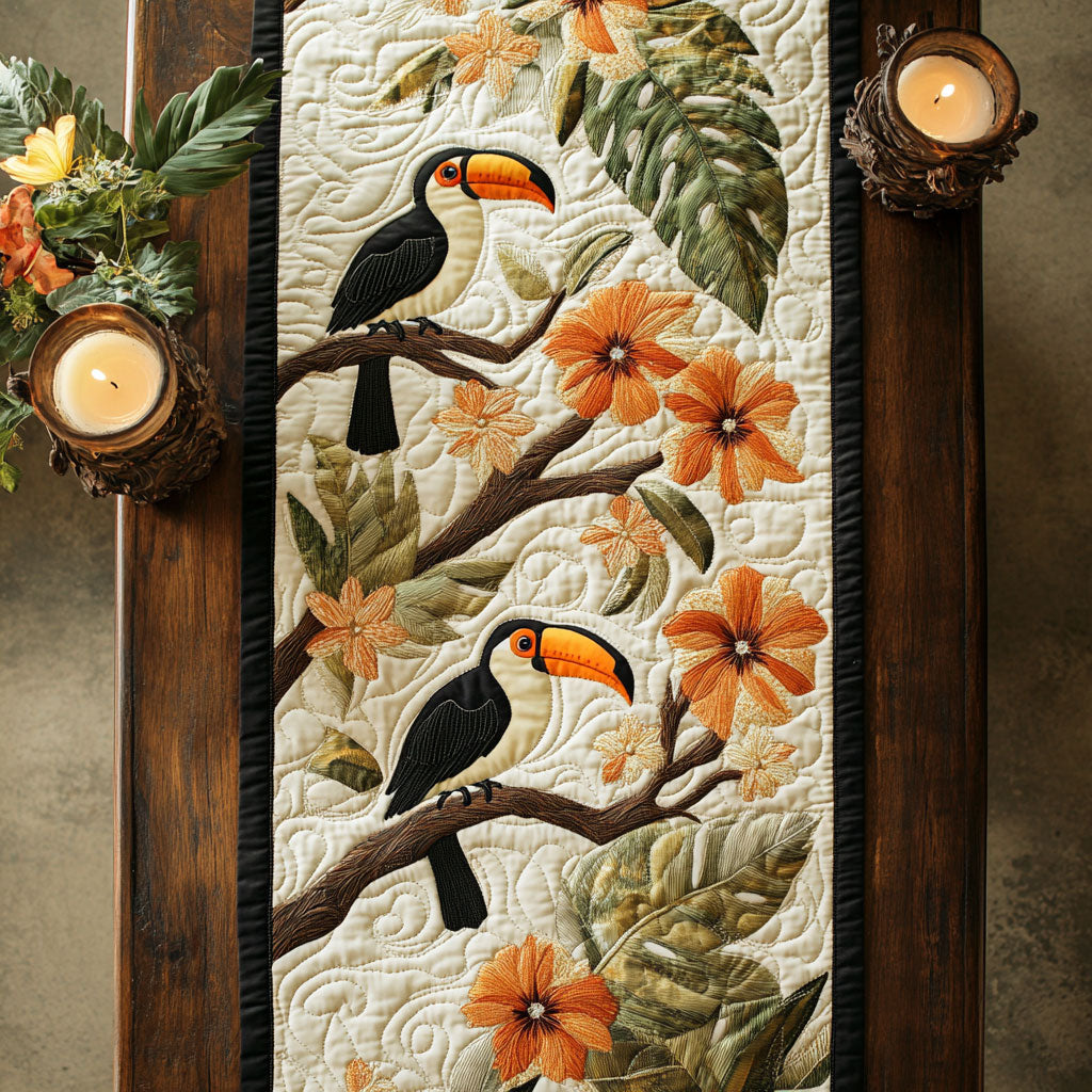 Aloha Petals CM2105036CL Quilted Table Runner