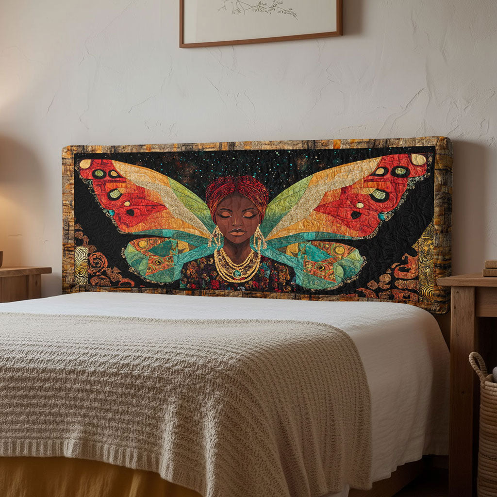 Celestial Black Woman WN2012013CL Quilted Headboard Slipcover