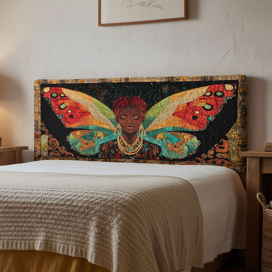Celestial Black Woman WN2012013CL Quilted Headboard Slipcover
