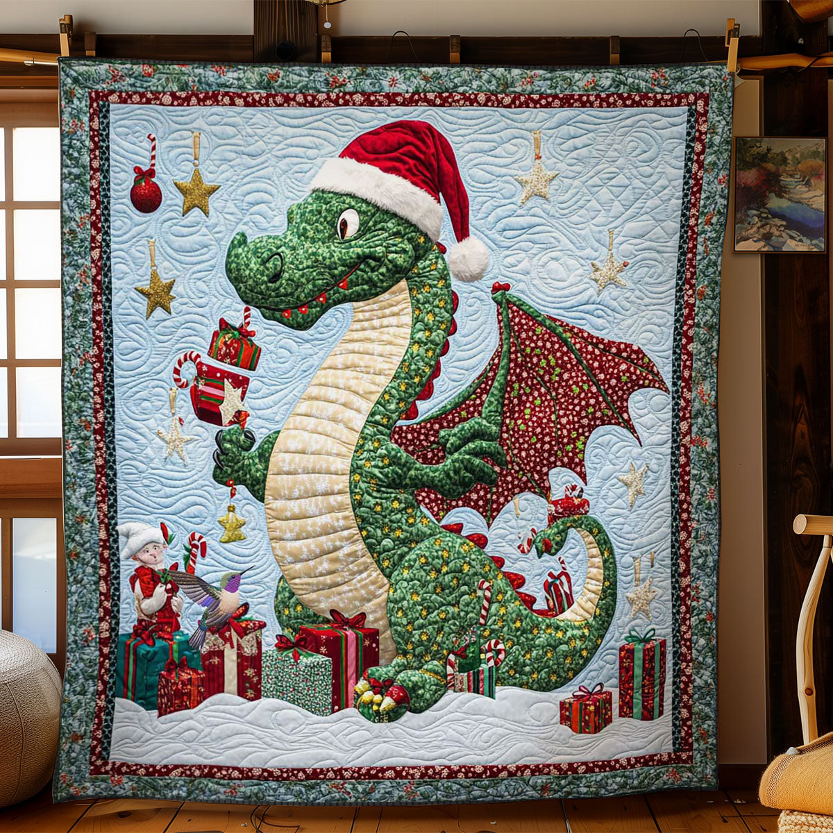 Holiday Dragon Delight WN0712045CL Quilt