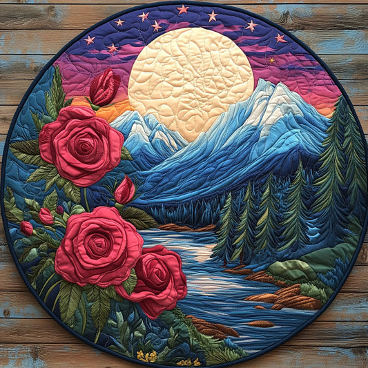 Romantic Night WP0104003CL Quilted Round Mat