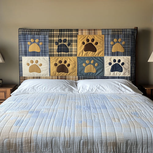 Gentle Dog Paw WN1712008CL Quilted Headboard Slipcover