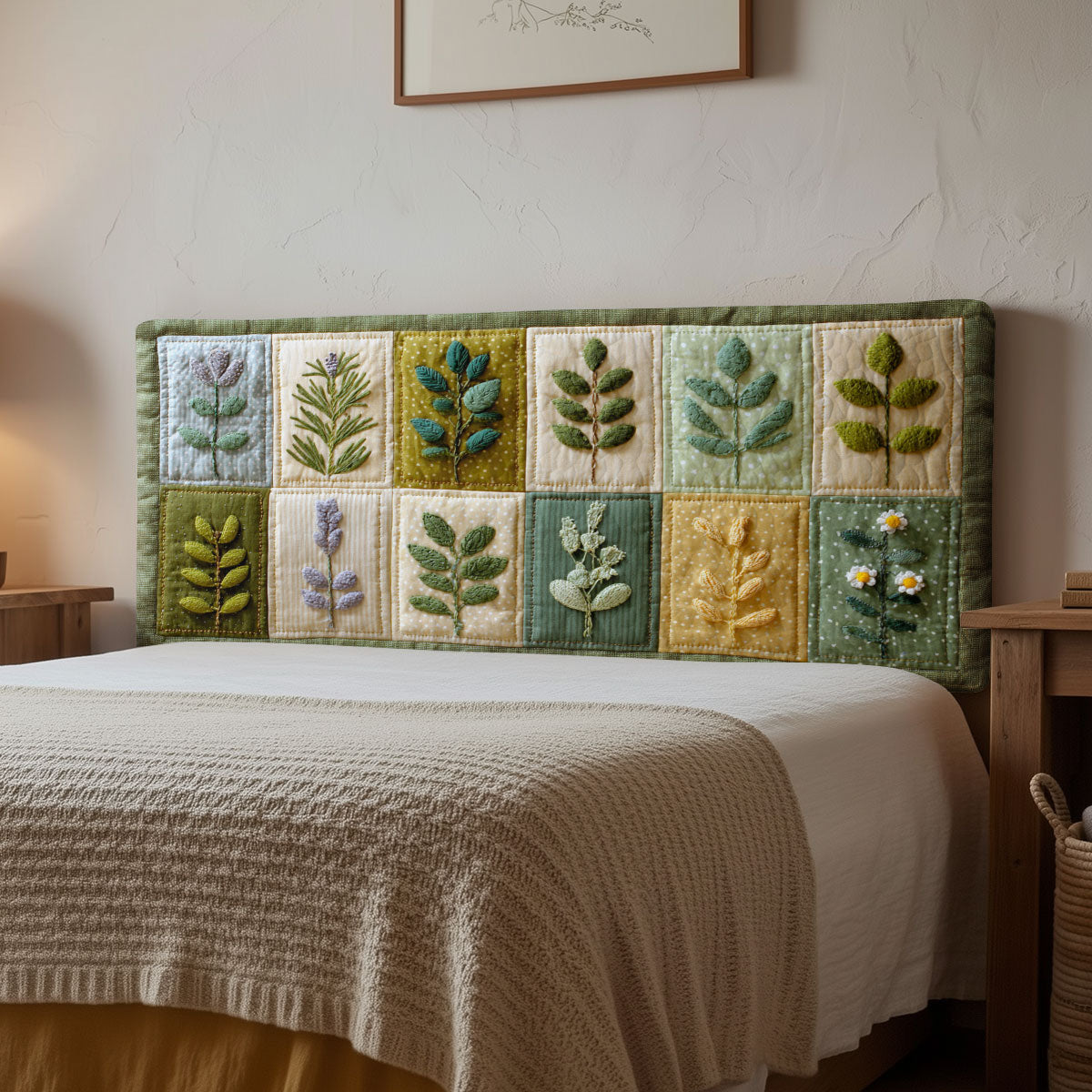 Herbal Calm CP3012014CL Quilted Headboard Slipcover