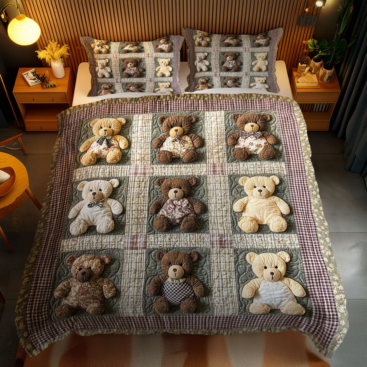 Vintage Teddy Bear WN1003119CL Duvet Cover Set