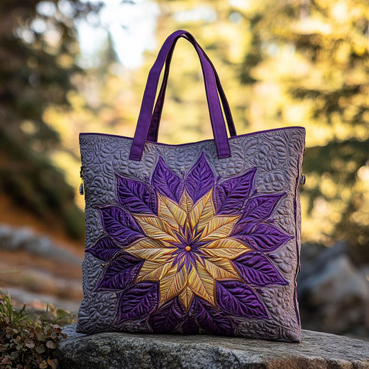 Golden Mandala WN2209034CL Quilted Tote Bag