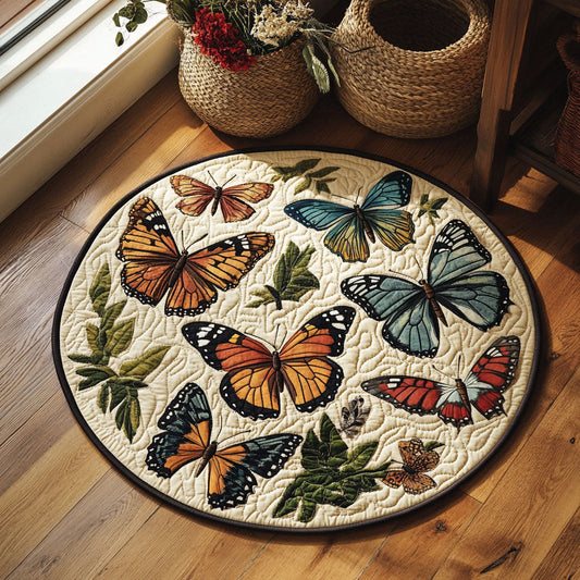 Butterfly Garden WJ2804026CL Quilted Round Mat