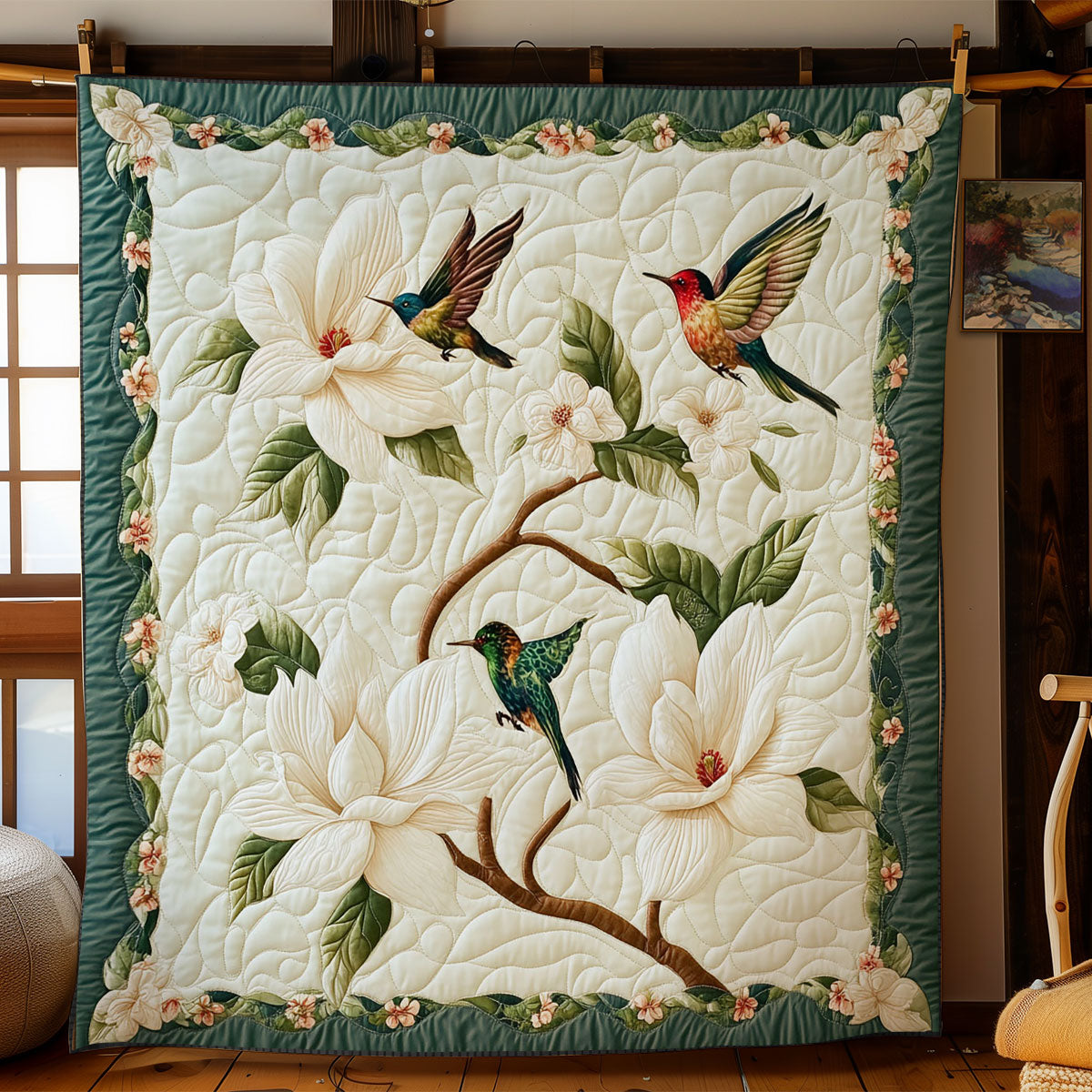Flock Of Hummingbird WY2003063CL Quilt