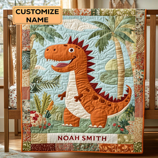 Roaring Good Dreams WY1807016CL Personalized Baby Quilt