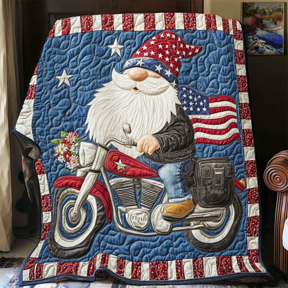 Patriotic Biker Gnome WX1306029CL Quilt