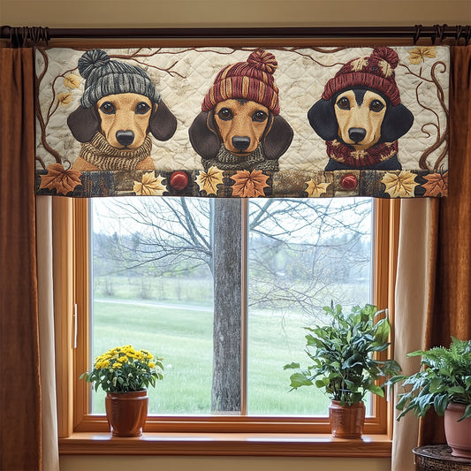 Chilly Day Dachshund WN2907022CL Quilted Valance