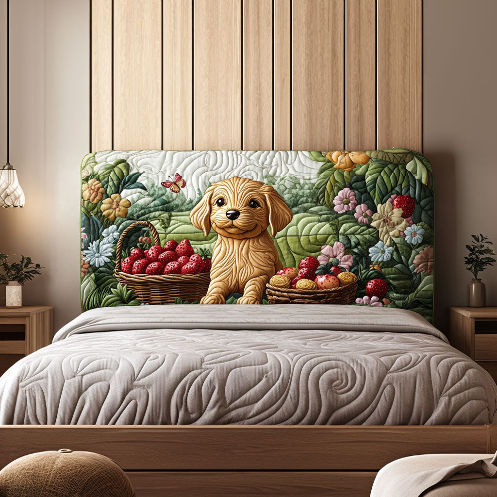 Dog In The Garden QA2212013CL Quilted Headboard Slipcover