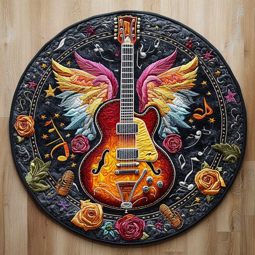 Rock Guitar WN2204053CL Quilted Round Mat