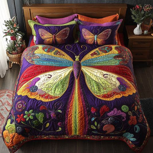 Colorful Butterfly And Flower WY2202011CL Duvet Cover Set