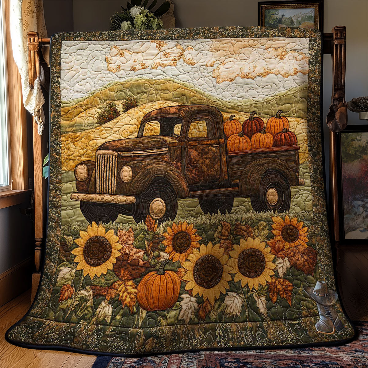 Harvest Vintage Truck WN1511062CL Quilt