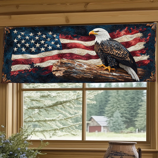 Patriotic Eagle WJ0906034CL Quilted Valance