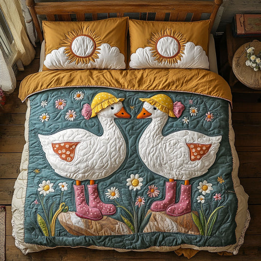 Gossip Geese Pair WJ2403023CL Duvet Cover Set