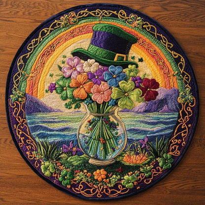 Lucky Shamrock Treasure WN2904027CL Quilted Round Mat