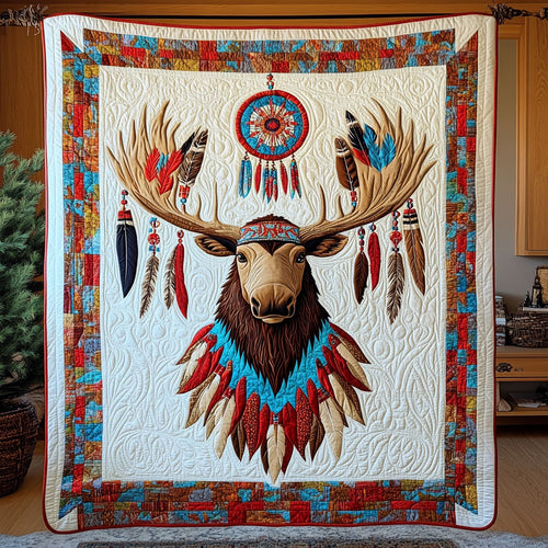 Tribal Moose WY1108026CL Quilt