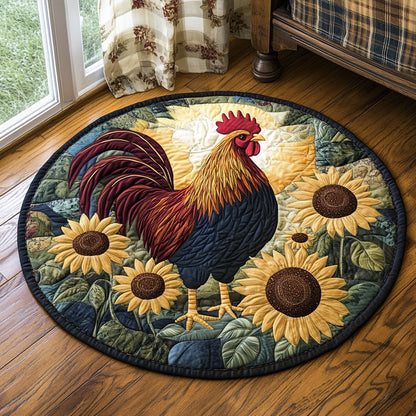 Vintage Chicken CP0810020CL Quilted Round Mat
