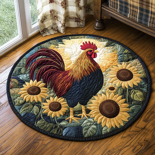 Vintage Chicken CP0810020CL Quilted Round Mat