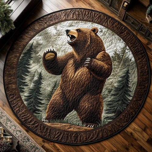 Wild Bear Roar CW3107050CL Quilted Round Mat