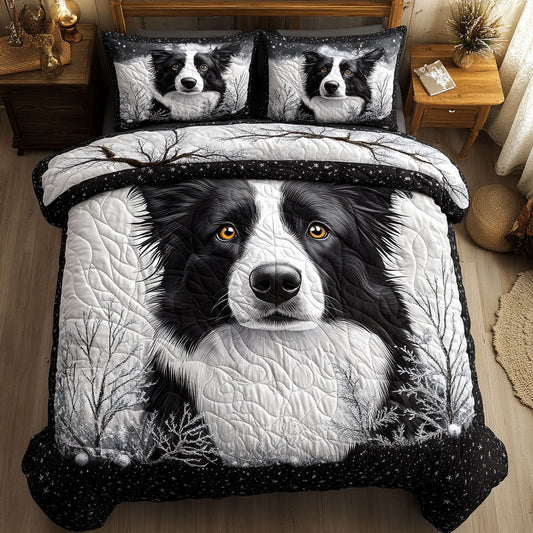 Border Collie Winter WT1901018CL Duvet Cover Set