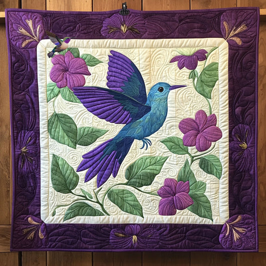 Purple Hummingbird WJ0212026CL Quilt