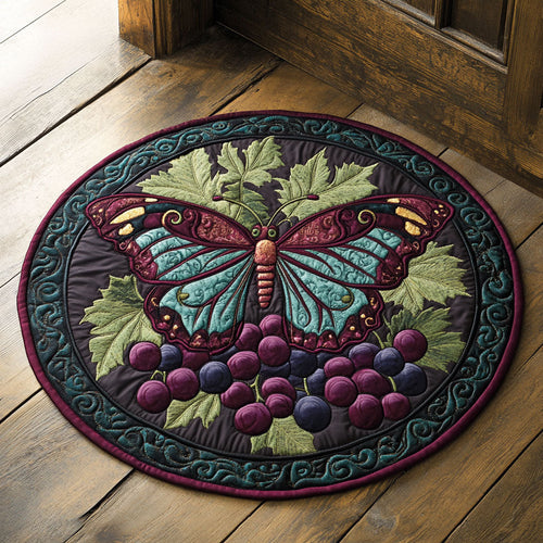 Among Grapes CP2905001CL Quilted Round Mat