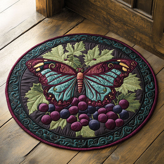 Among Grapes CP2905001CL Quilted Round Mat