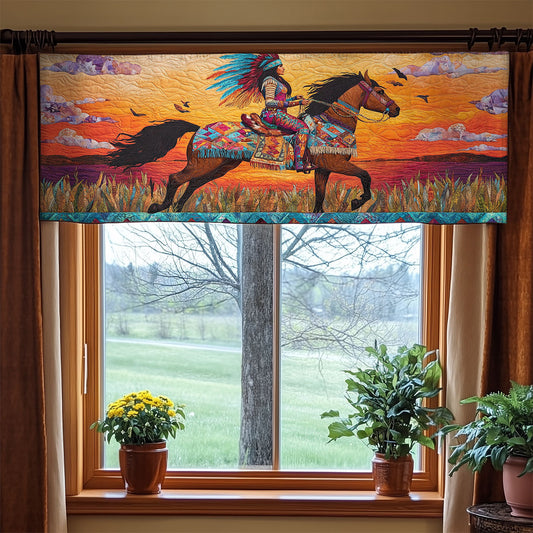 Native American Woman WX2205044CL Quilted Valance