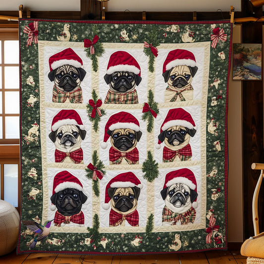 Santa Pug WN1312004CL Quilt