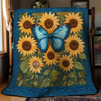 Sunflower Butterfly WN1511001CL Quilt