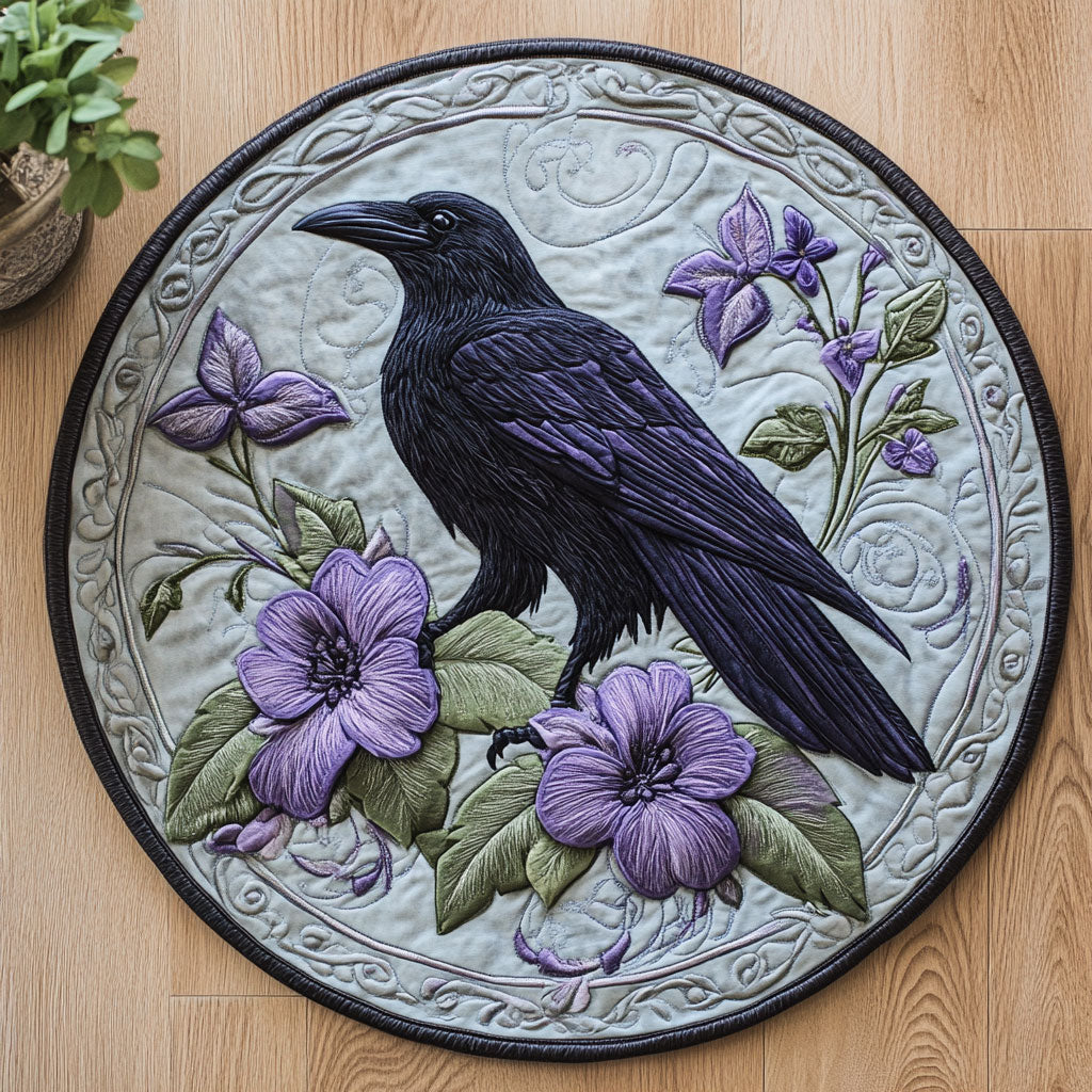 Mystic Raven CW0707034CL Quilted Round Mat
