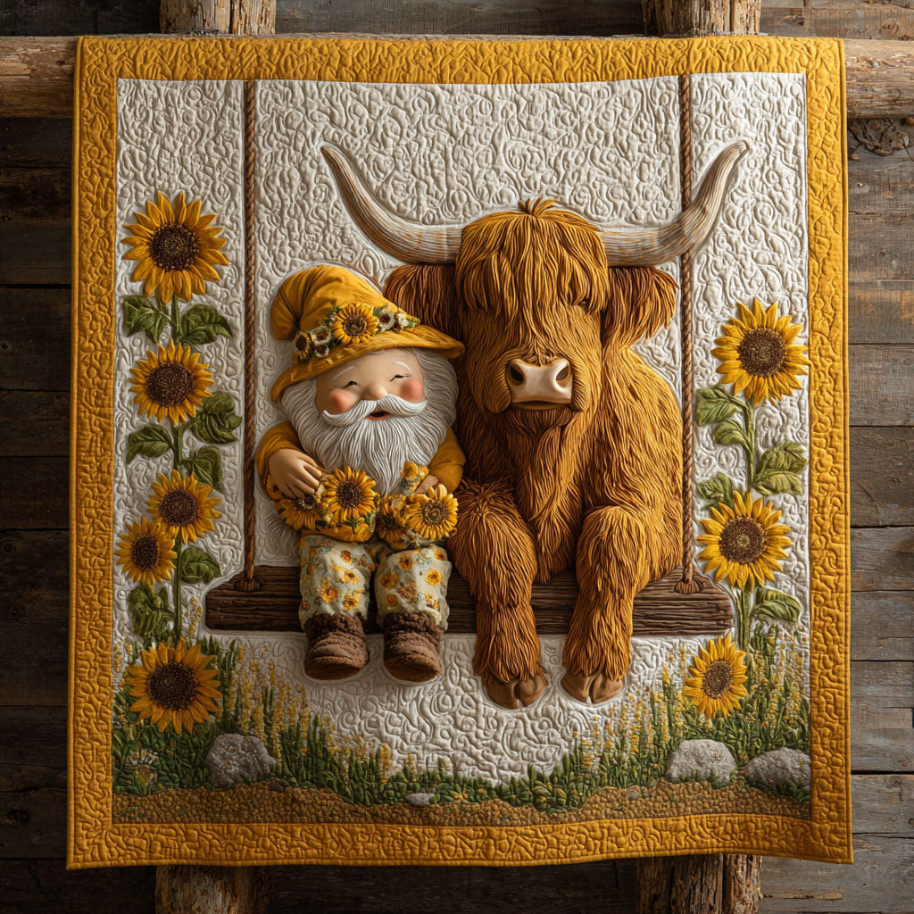 Gnome and Cow CW2907029CL Quilt