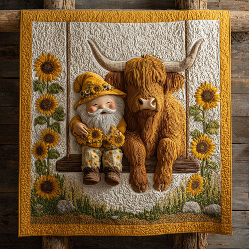 Gnome and Cow CW2907029CL Quilt