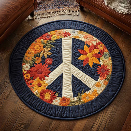 Harmony Peace WN1803082CL Quilted Round Mat