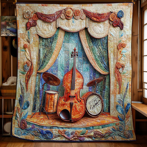 Drum And Cello WY1802016CL Quilt