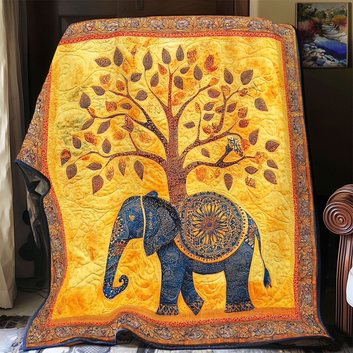 Elephant Tree WY1002059CL Quilt