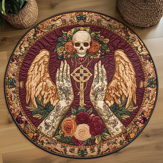Tattooed Faith WN2708077CL Quilted Round Mat