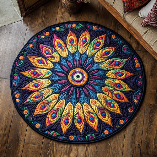 Celestial Feathers CP1508030CL Quilted Round Mat