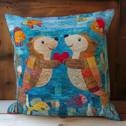 Couple Sea Otter WY0402060CL Quilt Pillow Case