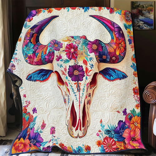 Hippie Cow Skull WY0801032CL Quilt