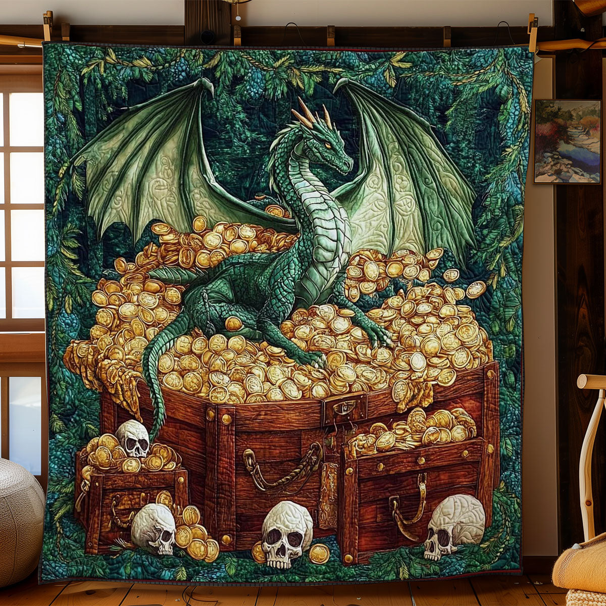 Dragon And Treasure WY0801019CL Quilt