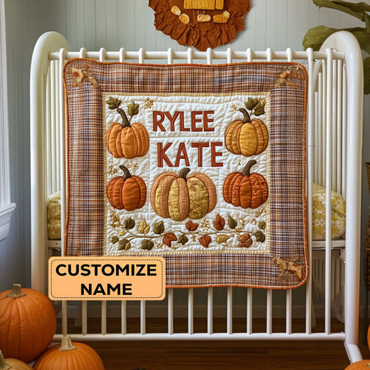 Maple Pumpkin WY2907019CL Personalized Baby Quilt