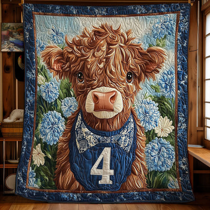 Fluffy Cow Playing Rugby WY1801070CL Quilt