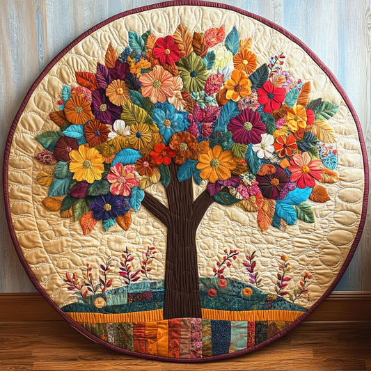 Blooming Tree WN0808011CL Quilted Round Mat