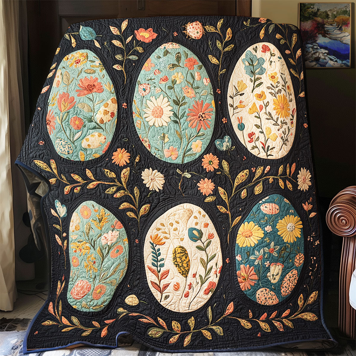 Easter Egg Flowal WX0403072CL Quilt