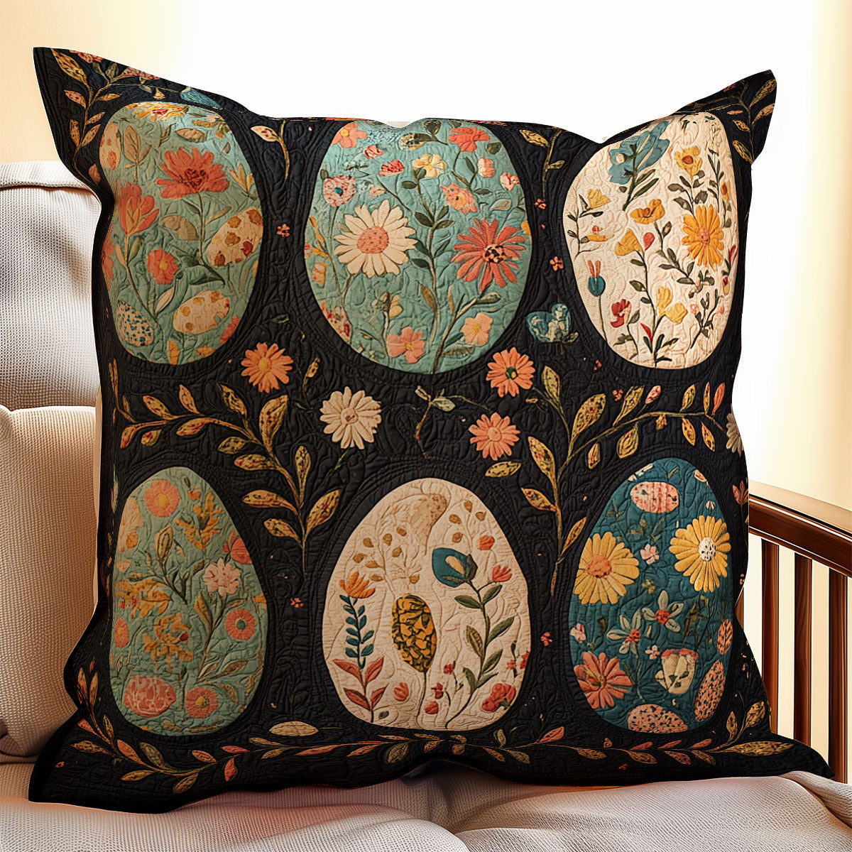 Easter Egg Flowal WX0403106CL Quilt Pillow Case