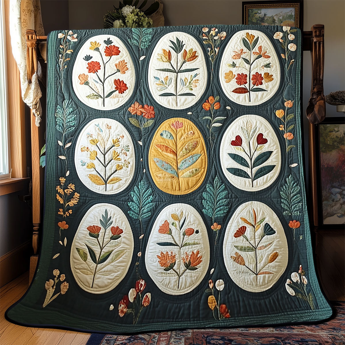 Easter Egg Flower WX0403073CL Quilt