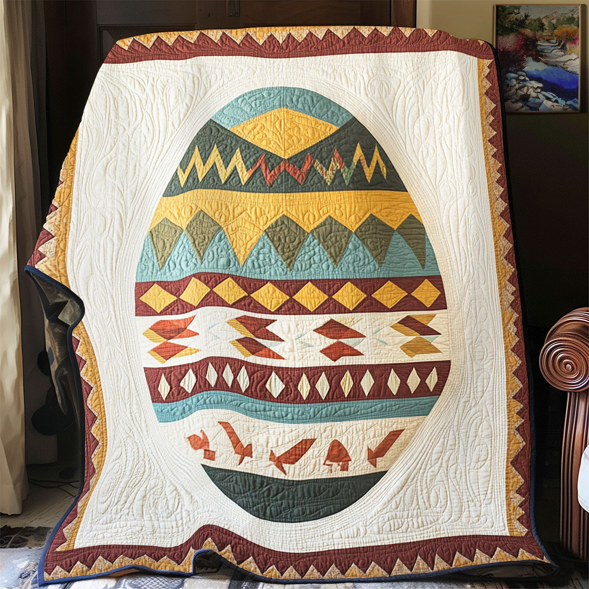 Easter Egg Native American WX0403074CL Quilt